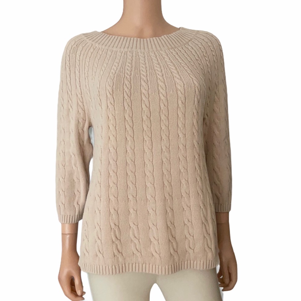 Talbots Cotton Cable Knit Sweater